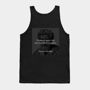 Marcus Aurelius's Perception: Happiness Anchored in Self-Perception Tank Top